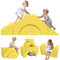 MeMoreCool Kindersofa Spielsofa, Modulares Schaumstoff Bausteine, Baby-Schlafsofa zum Klettern und Krabbeln, Softbausteine für Kinderzimmer oder Spielzimmer, Mini Sofa mit Rutsche und Treppe, Gelb