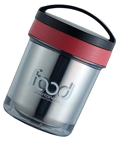 Cabilock 1pieza Tazón De Portátil De Inoxidable Tapa y Recipiente Térmico Para Alimentos Gachas y Leche Casa