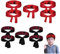 Ninja-Stirnbänder,10er-Pack Rot Schwarze Ninjas Party Stirnband Karate-Party-Geschenke für Kinder Waschbare Bandanas für Ninjago-Geburtstage Karate-Training Kindermasken Schildkröten-Dekorationen