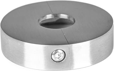 Cosch Abdeckrosette Edelstahl V2A rund, zweiteilig von Ø45mm bis Ø125mm, mit Mittelbohrung für Rundrohre, 2,0-2,5mm Wandstärke, Rosette massiv (Ø 76 mm, Bohrung: Ø 12,5 mm)