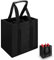 Mexgcom Sac à Bouteille Pour 6 Compartiments, Sac de Bouteille Pour 1,5 Litre de Bouteilles, Porte-Bouteille avec Velcro, Poche à Main Pour Hommes RéUtilisable Pour les Bouteilles d'Eau (27*18*27CM)