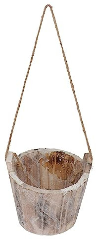 ifundom Pot De Fleurs Charnu en Bois à Suspendre Corde De Jute – Jardinière Murale Décorative pour Succulentes, Plante Aérienne Et Mini Cactus – Support Naturel pour Intérieur Et Bureau