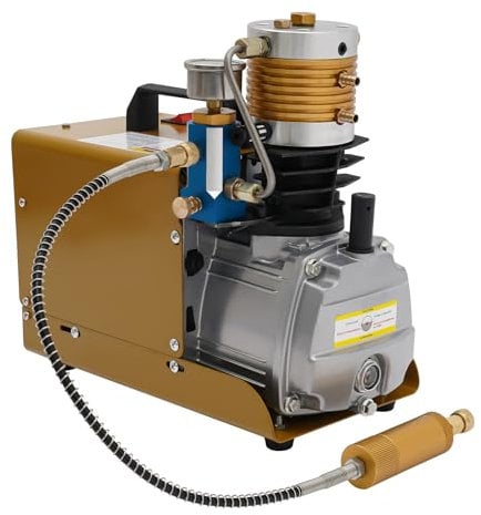 TONFEION PCP Kompressor 300bar Druckluft kompressor 1.8KW 2800RPM Luftkompressor 100L/min Hochdruckluftpumpe 30MPA Ölfrei mit Kühlung für Reifen, Tauchflaschen und Industrie