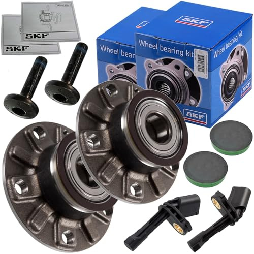2 SKF Radlager Radnabe + ABS-Sensor hinten li+re | VKBA 3656 für A3 8P Golf 5+6 Leon