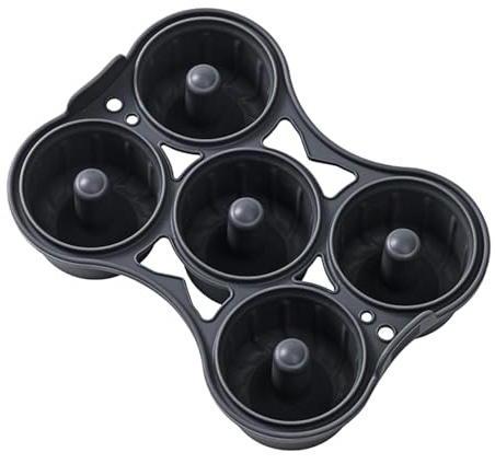 Generisch Stampo in silicone a ciambella – 5 ciambelle in silicone per friggitrice ad aria, accessorio per friggitrice ad aria condizionata, forno, cucina, compleanno, cupcake, muffin