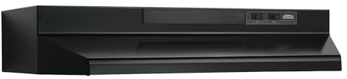 Broan-NuTone F403023 Exhaust Fan for Under Cabinet Two-Speed Four-Way Convertible Range Hood Insert with Light, 30-Inch, Black