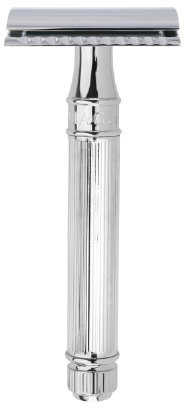 Edwin Jagger DE89L Lined Detail Chrome Plated Double Edge Safety Razor