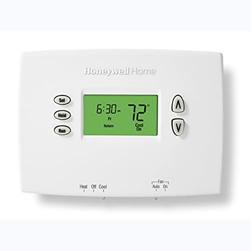 Honeywell TH2110DH1002 Thermostat, Horizontal PRO 2000 5+2 Day Programmable - Backlit, 1H/1C Dual Powered by Honeywell
