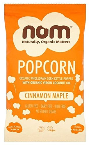Nom Organische Zimt Ahorn Popcorn 25G - Packung mit 6