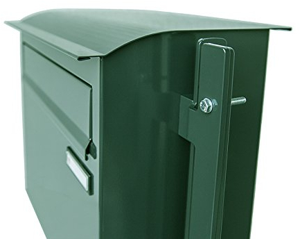 Zaundirekt I Edelstahl Zaunbriefkasten I RAL 6005 Moosgrün I Typ Grande I Briefkasten I Zaun I Gartenzaun I Gitterzaun-Briefkasten