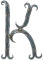 Numero civico Ferro battuto Acciaio | Lettera K | Grande | 180x100 mm | Acciaio (grezzo) S235JR