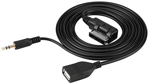 Qiilu AUX USB Kabel, Auto Audio AUX Adapter Eingang AMI MMI Music Interface Kabel Anschluss