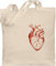 Baumwolltasche - Nerd Geschenke - Herz Anatomie - Unisize - Naturweiß - herztasche zocker arzt beutel für krankenschwestern geek heart tasche kardiologie geschenk nerds ärzte taschen