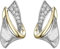 Jobo Damen Ohrstecker 925 Sterling Silber bicolor vergoldet eismatt 16 Zirkonia Ohrringe