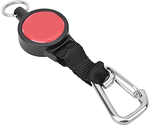 Alomejor Edelstahl Scuba Console Retractor Hochleistungsschlüsselring mit Schnellverschluss Tauchzubehör(Stainless Steel Hanging Buckle)