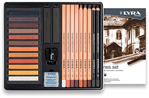 LYRA Brown Tones Sketching-Set, 25er Metalletui, L2051250, Braun