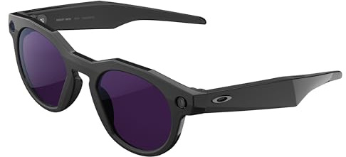 Oakley Meta HSTN, Black | Smart AI Glasses for Men, Women — Performance for Sports, Athletes — Camera, Audio, Video — 8 Hour Battery — 3K HD Resolution — Amethyst Transitions® Lenses