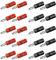 10x Bananenstecker Set | 4mm | mit Schraubverschluss | für Lautsprecherkabel AV-Receiver Verstärker | Stecker Bananas Banana Lautsprecher Boxen Audio HiFi Kabel | Rot und Schwarz | je 10 Stück