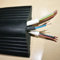 Heavy Duty Black Rubber Floor Cable Wire Cover Tidy Protector Safety Trunking Bumper Ramp (10 Metres)
