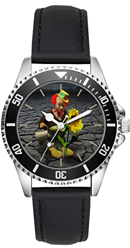 KIESENBERG Herrenuhr Clown Fan Armbanduhr Geschenk Analog Quartz Lederarmband Uhr L-21180