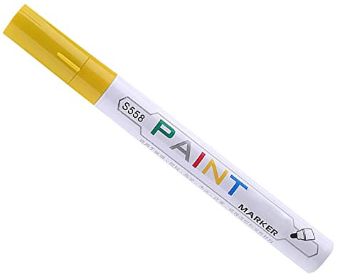 iSpchen Auto Lackstift Reparaturstift Wasserdichter Kratzerentferner Kratzer zu Entfernen Lackstift Reifenmarker Auto Anti-Kratzer Reparatur Stift für Leichte kratzer langen kratzer,Gelb