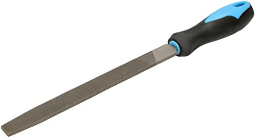 KOTARBAU® Lima piatta da officina 200 mm per metallo con impugnatura profilata, lima da officina piatta