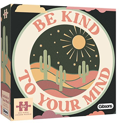 Gibsons Be Kind to Your Mind 500 Piece Jigsaw Puzzle for Adults | Mental Health Puzzle | Sustainable Premium 100% Recycled Board | Great Gift | Gibsons Games
