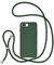 UEEBAI Crossbody Lanyard Phone case for iPhone 7 Plus/iPhone 8 Plus, Silicone Phone Cover Necklace Cord Strap Soft Shockproof Protective Case - Dark Green