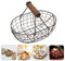 HEMOTON Countertop Egg Holder 1pc Shopping Basket Appetizer Tray Wire Vegetable Basket Desk Dispenser Black Fridge Dining Table Decor Ceramic Berry Basket Farm Egg Holder Groceries Iron