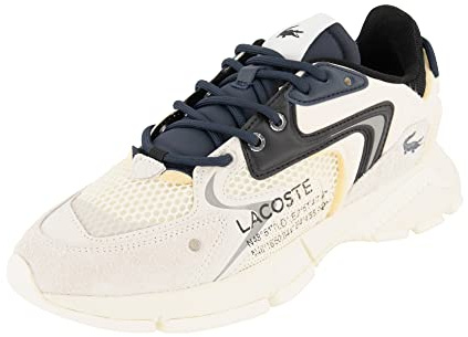 Lacoste Herren Low-Top Sneaker T-Clip 0120 2 SMA, Männer Halbschuhe,schnürschuhe,schnürer,Business,Freizeit,Off WHT/BLK (2G9),46 EU / 11 UK