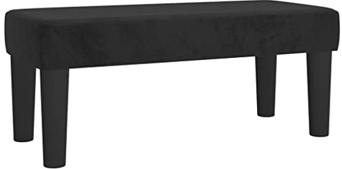 vidaXL Sitzbank Polsterbank Bank Flurbank Bettbank Betthocker Garderobenbank Schlafzimmer Wohnzimmer Eingangsbereich Flur Schwarz 70x30x30cm Samt
