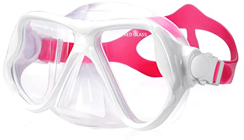 Swim Goggles with Nose Cover for Adult Anti-Fog 180° Clear View