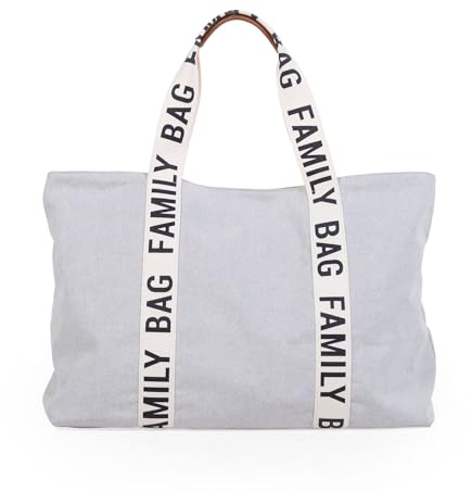 Childhome, Family Bag, Wickeltasche, Reise-/Wochenendtasche, großes Fassungsvermögen, abnehmbare Tasche inklusive, Altweiss, Signature Collection