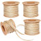 4 Rollen Jute-Sackleinenband, Natürliche Sackleinenbandbindung,Juteband Natürliche Stoff Hessische Bänder, Juteband für DIY-Kunsthandwerk Geschenkverpackung Hochzeitsdekoration