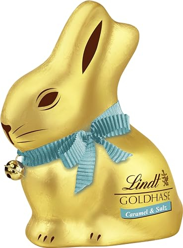 Lindt Schokolade GOLDHASE Caramel & Salz | 100 g | Vollmilch-Schokolade mit Caramel und Salz zu Ostern | Osterschokolade | Schokoladengeschenk | Schokoladenhase | Osterhase