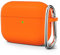 Oakxco für Airpods Pro 2 Hülle Karabiner, Wasserdicht und Stoßfest Silikon Protective Case, Airpods Pro Case Dünn Weiches, Elegant Kawaii Einfarbig Design für Damen Männer, Orange