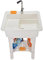 Bac à Linge Évier Utilitaire Lavabo, Évier à Linge Autoportant en Plastique avec Planche à Laver, Évier Utilitaire en Plastique, Meuble de Rangement pour Évier sur Pied pour Buanderie Garage Sous-Sol
