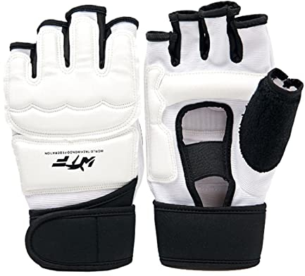 Sac de Frappe Gants de Boxe Gants de Karaté Mitaines MMA Grappling Entraînement Arts Martiaux Coupe Noir et Blanc Paume Ouverte Maya Hide Cuir Sparring Gants Mitaines MA