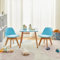 LuxNook Kindertisch mit 2 Stühlen, Kindersitzgruppe, aus FSC nachhaltigem massivem Buchenholz, 1 bis 6 Jahre Kinder, Kindermöbel für Kinderzimmer, Kindergärten, blau