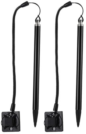 QUARKZMAN 2Pz Penne Stilo per Schermi Touch Resistivi, Penna Stilo Capacitiva a Resistenza a Molla per Navigazione Gps Pos, Nera