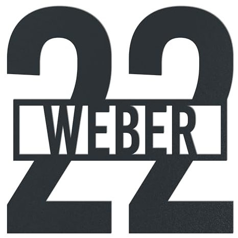 WesterWerk Modernes Hausnummernschild mit Familienname – Wohnung must have Türschild für Einfahrt oder Tor, Edelstahl, Geschenk Umzug, Schild mit Wunschtext