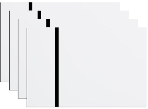 ATOMSTACK 4 Stück Lasergravierten Zweifarbiges Platte 30 x 20 cm für Hausgartenschild, Hofschild, Bürotürschild, Wandtafel, Lasergravur weiße Platte graviert schwarz