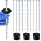 SZENSANG 50 Stück Anti-Rost Erdanker + 50 Stück Pufferscheibe,Verzinkt Schwerlast Bodenanker 250mm lang, Für Unkrautvlies, Zaun, Kunstrasen, Garten, Zelt