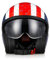 ORIGINE Jet-Motorradhelm mit Schutzbrille, ECE 22-06-Zulassung (Rebel Star Matt Blue Red, L)