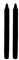 2er Set dekorative Kerzen Dorica - Farbe Schwarz - Brenndauer 8 Stunden - Durchmesser 2,5 cm Höhe 25 cm
