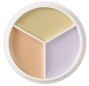 Concealer Full Coverage Cream Contour, Tri-Color Cream Concealer Contour Palette, Full Coverage, Corrects Dark Circles Red Marks Scars, Waterproof Long-Lasting, No Smudge, Travel Size (tricolor, B)