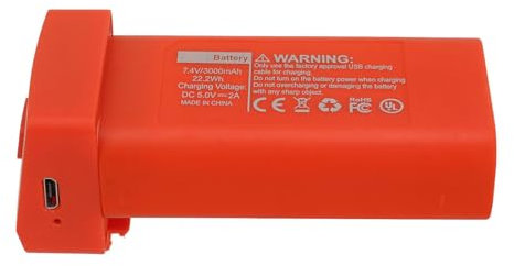 RC Drone Lithium Batterie 7,4 V 3000 MAh Drone Batterie Ersatz für LYZRC L800 PRO2 (Orange)