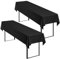 2 Stück Schwarz Biertisch Tischdecke universal für 50cm u.70cm Biertische Hussen für Biertisch, Blickdichte Polyester Biertischhussen Biertisch-Husse Rechteckige Tischdecken Waschbar-250x100cm