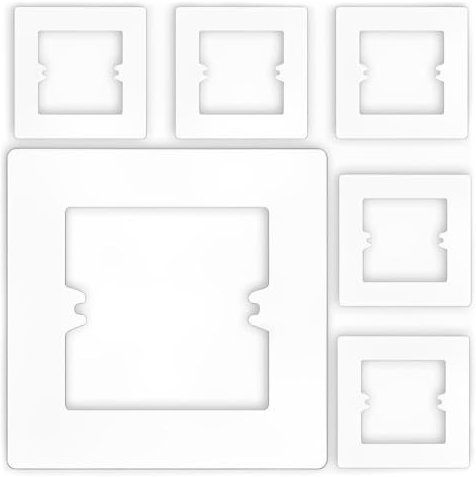 Light Switch Surround 6 Pcs Light Switch Cover Plates Finger Plates for Light Switches Fingerboard Surround Single Light Switch One Gang 86 Type Switch Socket Decorative Cover Wall Protector (White)