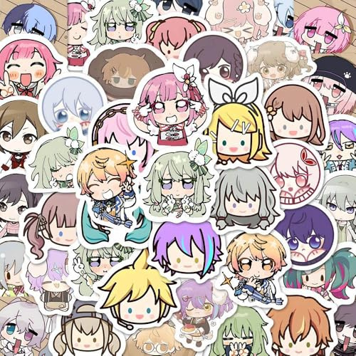 54 Projects Sekais Aufkleber, Sekais Rui Figur Vinyl Wasserdichte DIY Stickers Für Wasserflasche Scrapbook Skateboard, Game Anime Colorful Sekais Rui Project Merch